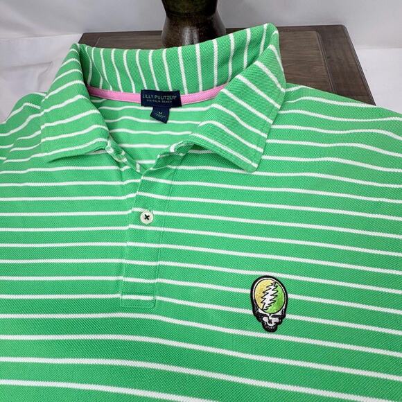 Lilly Pulitzer Other - Grateful Dead Steal Your Face Men's Lilly Pulitzer Golf Polo Pima Cotton (M)